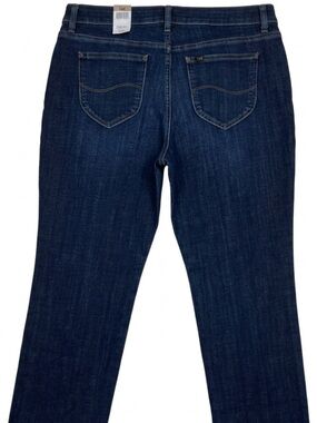 NWT Lee Secretly Shapes Dark Wash Straight Leg Denim Jeans Women’s Size